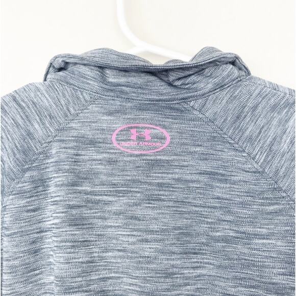 Under Armour Gray Pink Quarter Zip Sz YM - Picture 5 of 6